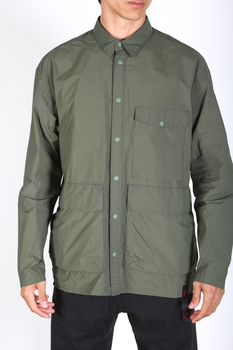 Gramicci PACKABLE UTILITY SHIRT - Olive | Garmentory