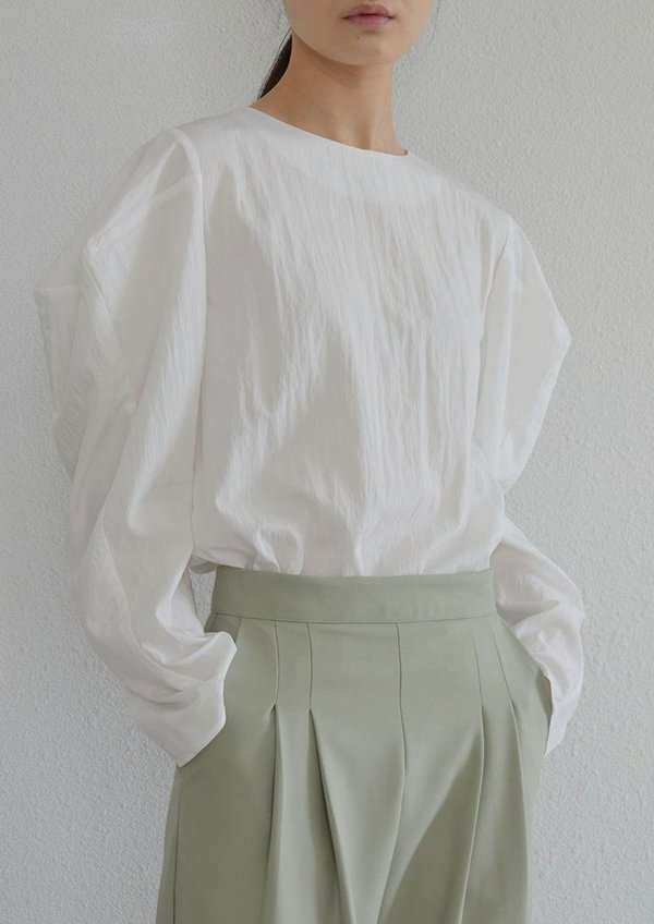 W A N T S Puff Sleeves Blouse - White W A N T S Puff Sleeves Blouse - White