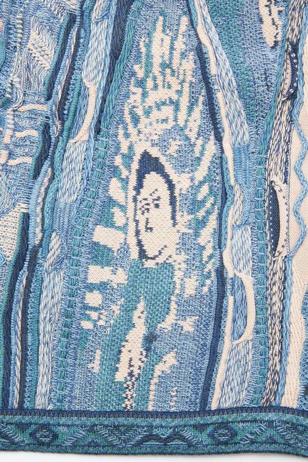 Kapitalkapital 7g Knit Virgin Mary Gaudy Crew Sweater - Blue