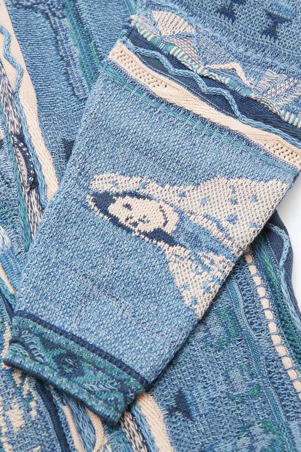 Kapitalkapital 7g Knit Virgin Mary Gaudy Crew Sweater - Blue