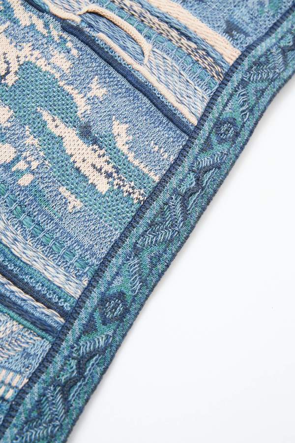 Kapitalkapital 7g Knit Virgin Mary Gaudy Crew Sweater - Blue