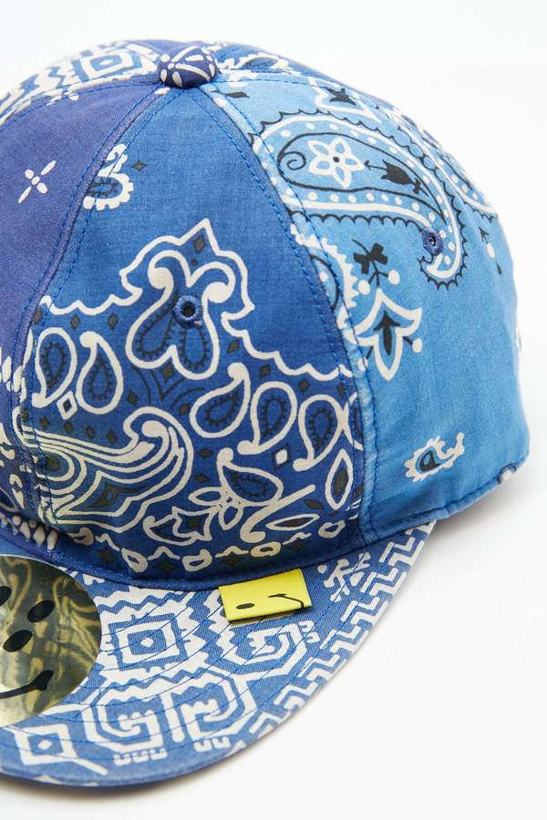 Kapital Cotton Bandana Patchwork Baseball Cap - Blue Kapital Cotton Bandana Patchwork Baseball Cap - Blue