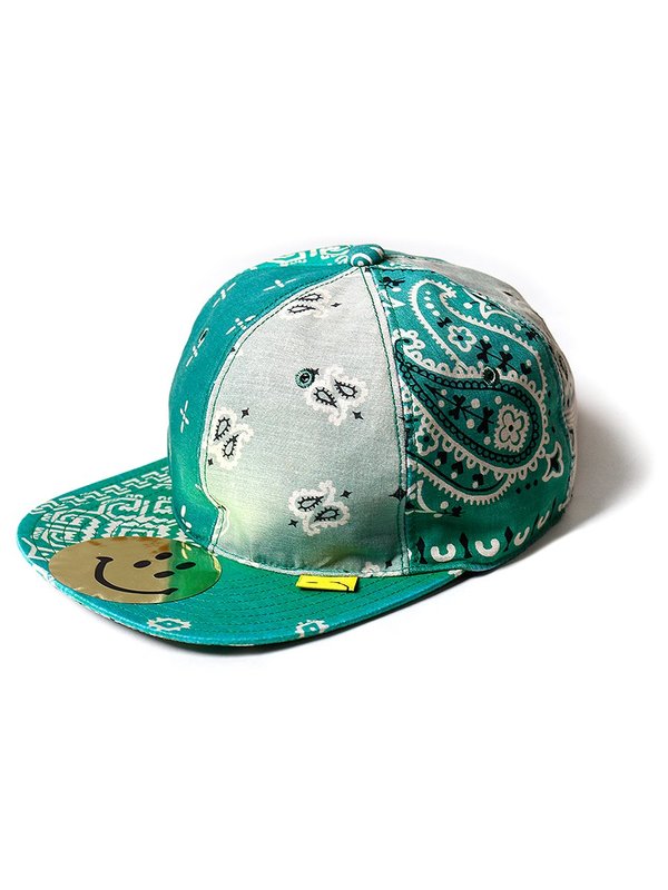 Kapital Cotton Bandana Patchwork Baseball Cap - Green  display picture 2