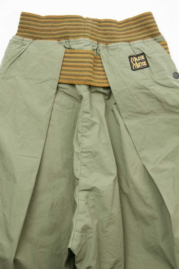 KAPITAL リップストップ ARMYシモキタジャンボパンツ Kapital Dump Cotton Army Shimokita Jumbo Pants - Khaki