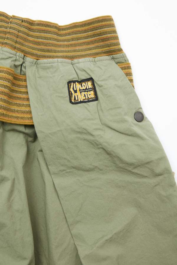 KAPITAL リップストップ ARMYシモキタジャンボパンツ Kapital Dump Cotton Army Shimokita Jumbo Pants - Khaki
