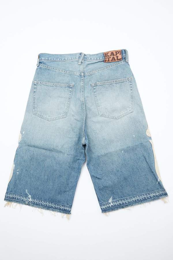 Kapital KOUNTRY 14oz Denim 5P Short Pants Bone - Indigo | Garmentory