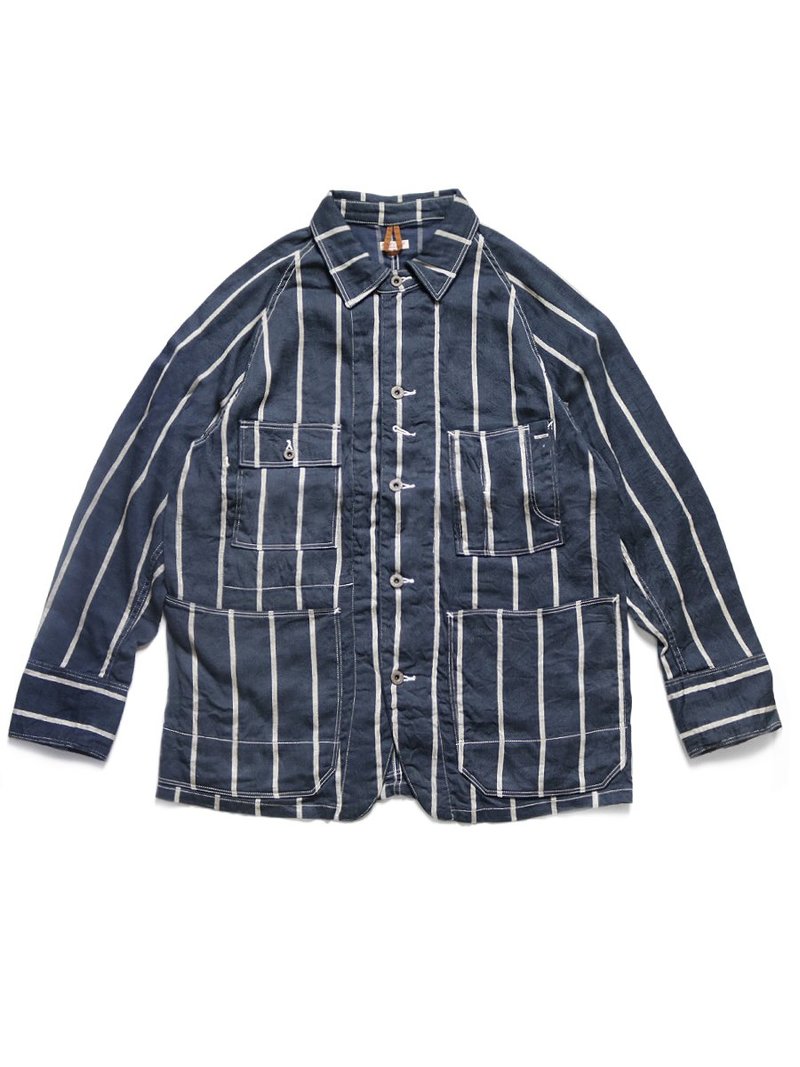 キャピタルLINEN STRIPE CACTUS COVERALL