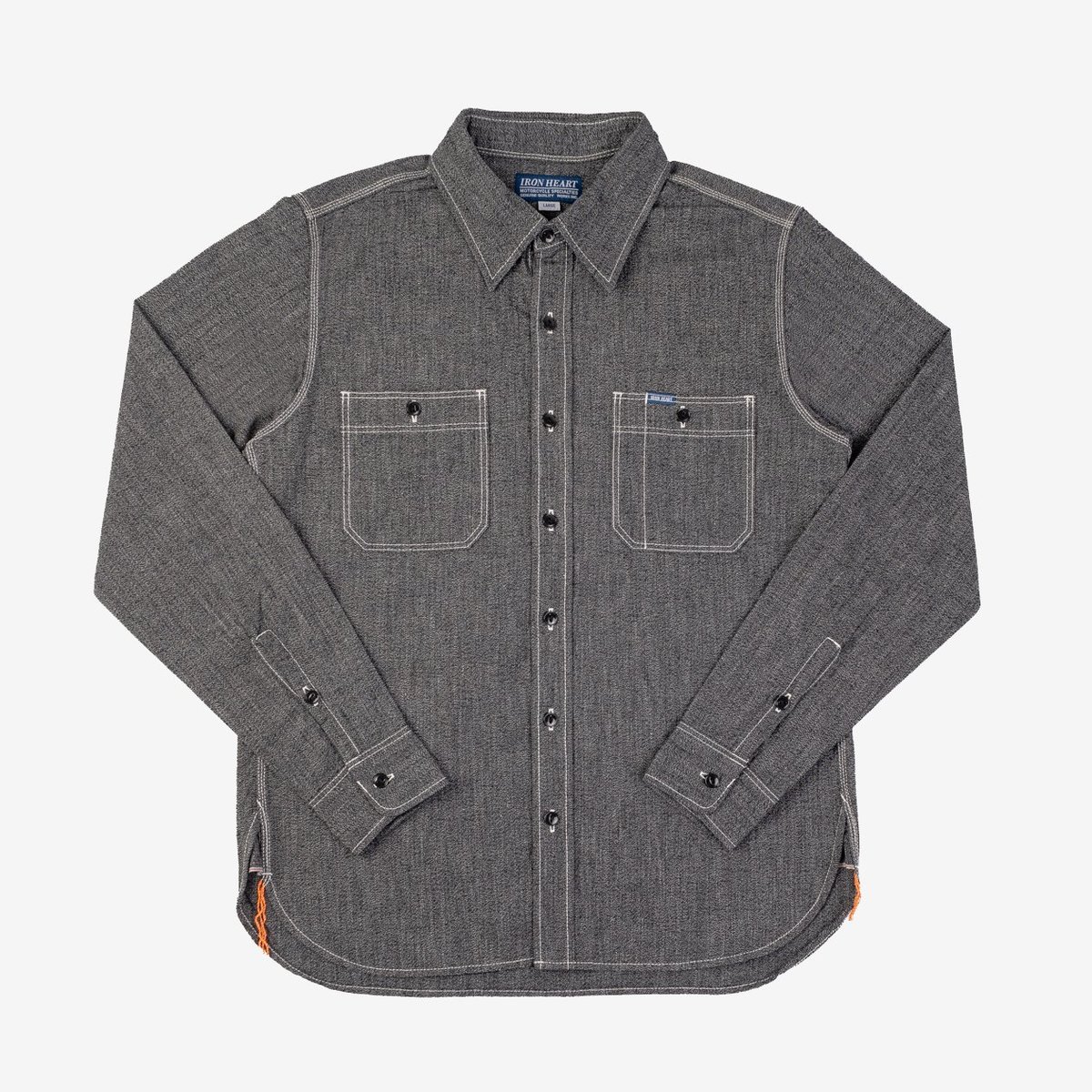Iron Heart IHSH-290 Mock Twist Selvedge Chambray Work Shirt
