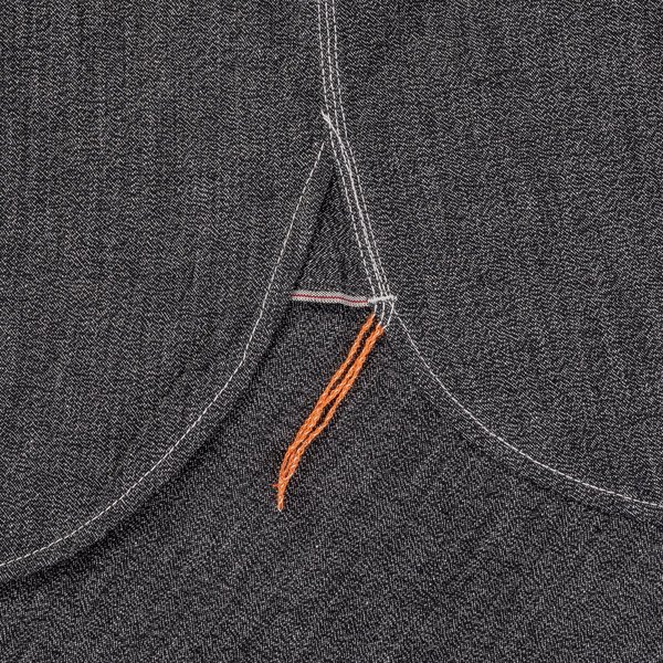 Iron Heart IHSH-290 Mock Twist Selvedge Chambray Work Shirt - Black Iron Heart IHSH-290 Mock Twist Selvedge Chambray Work Shirt - Black