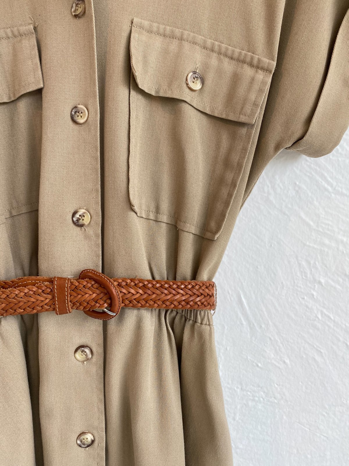 VINTAGE Descendant Utility Dress - Light brown - Image 4 of 6