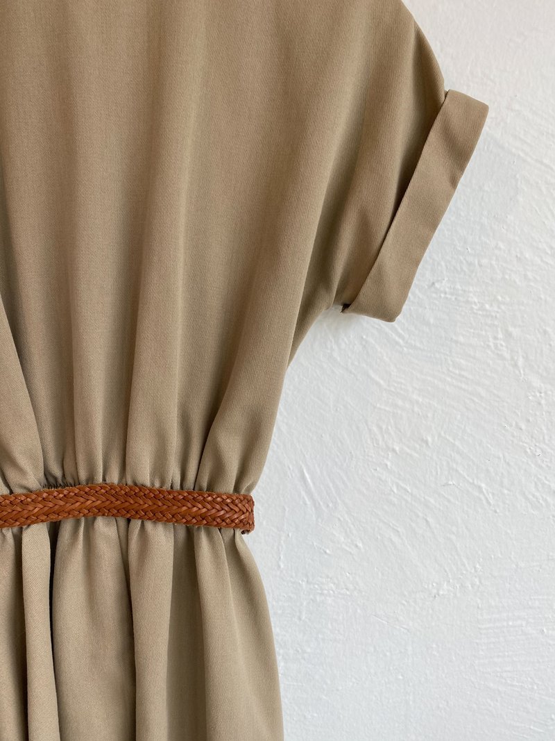 VINTAGE Descendant Utility Dress - Light brown