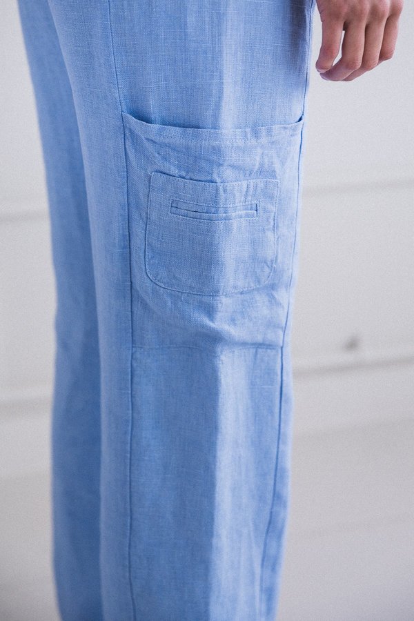 Paloma Wool LINEN ROSS PANTS BLUE Garmentory