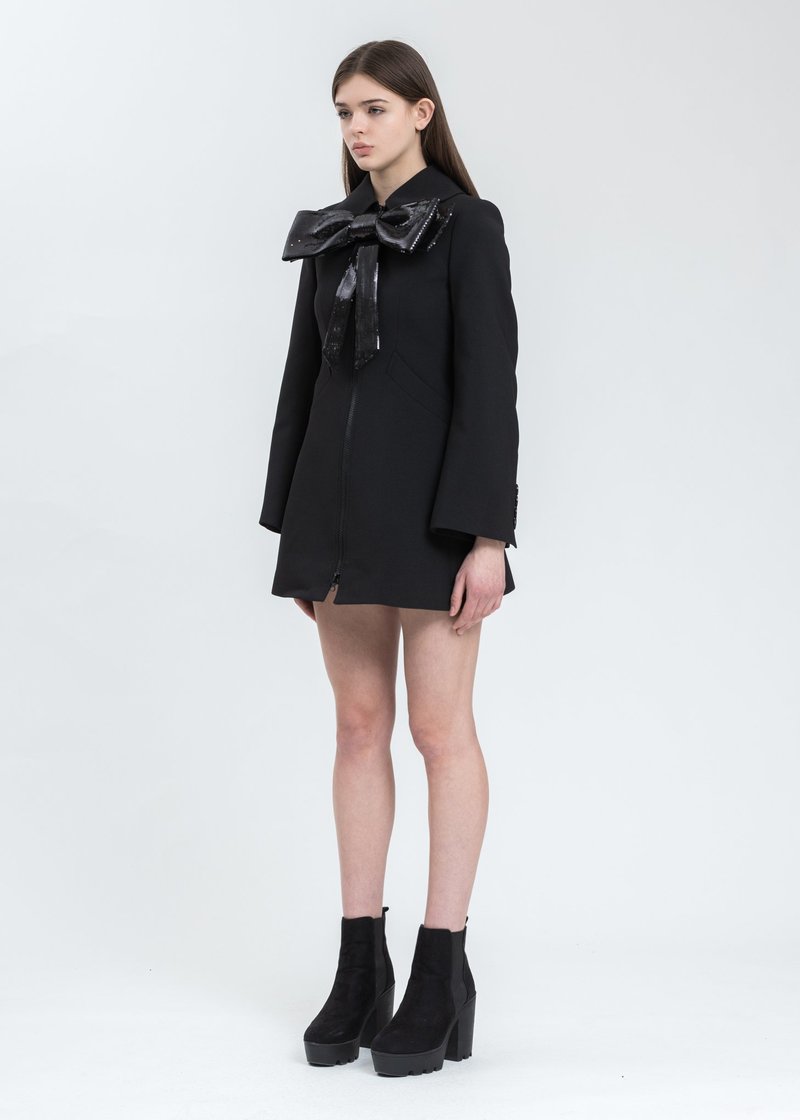 ジャケット・アウター SHUSHU/TONG bow crystal suit jackect Shushu/Tong Bow Crystal Suit Jacket - Black | Garmentory