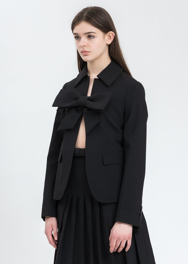ジャケット・アウター SHUSHU/TONG bow crystal suit jackect Shushu/Tong Bow Suit Jacket - Black | Garmentory