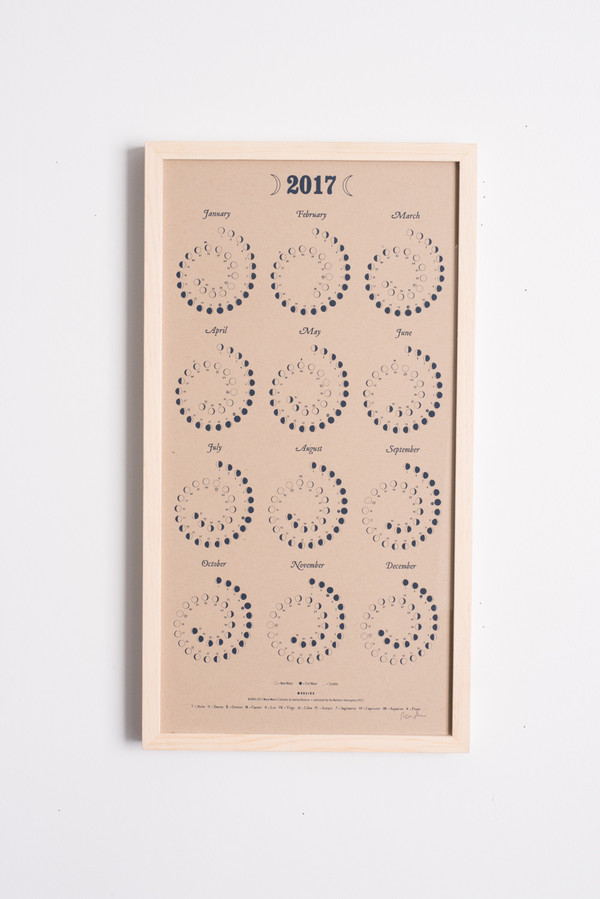 Margins 2017 Moon Calendar in Natural | Garmentory