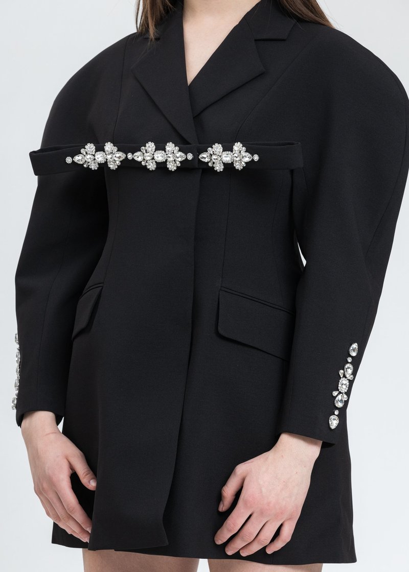 ジャケット・アウター SHUSHU/TONG Crystal Suit Dress Shushu/Tong Crystal Suit Dress - Black | Garmentory