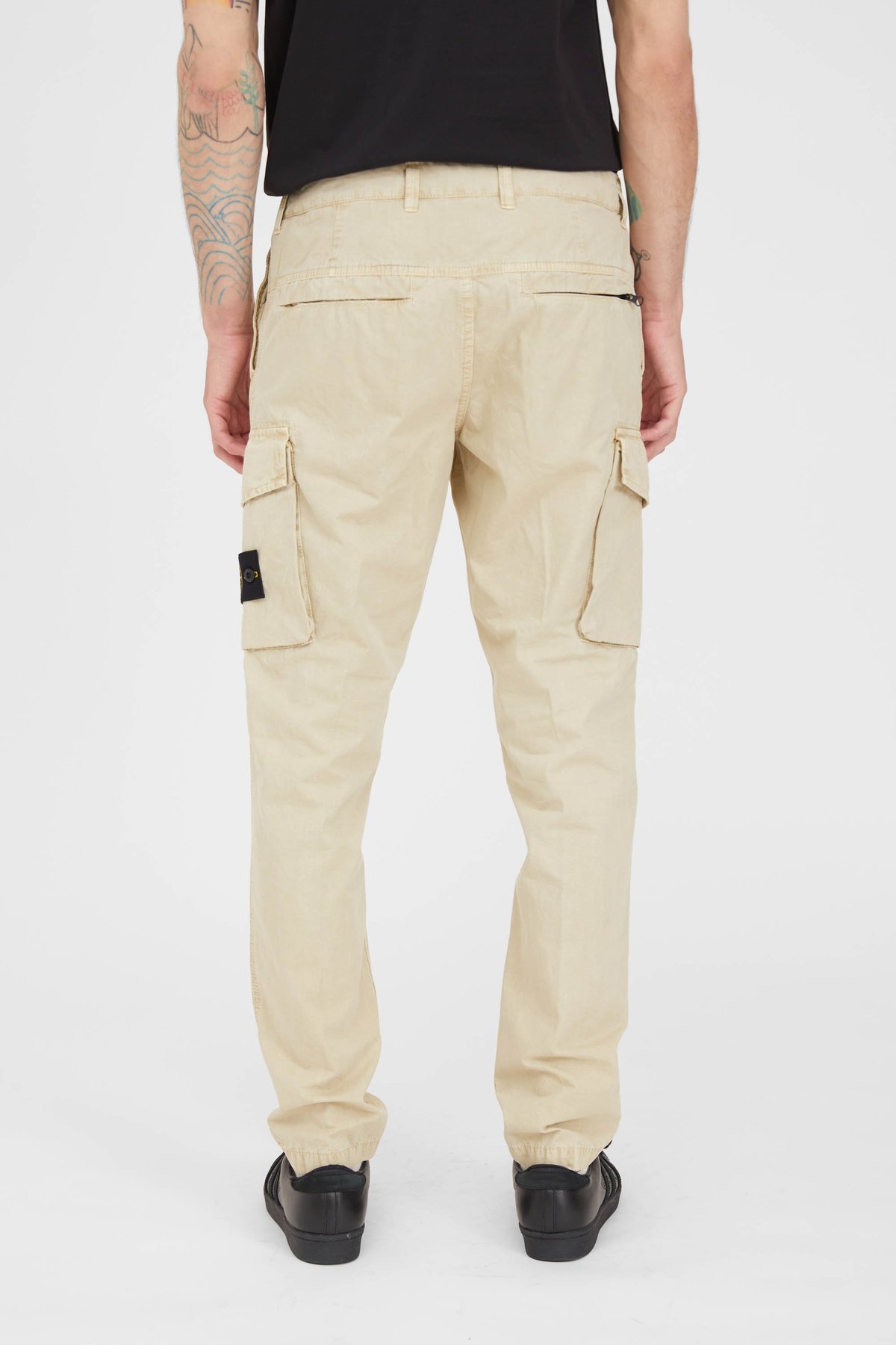Stone Island Slim Brushed Cotton Canvas Cargo Pants - Sand - Image 5 of 5