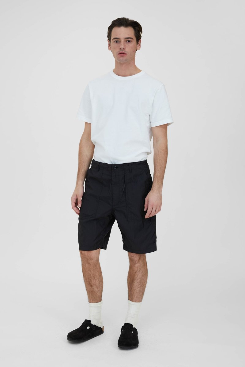 Engineered Garments Nylon Micro Ripstop Fatigue Shorts - Black