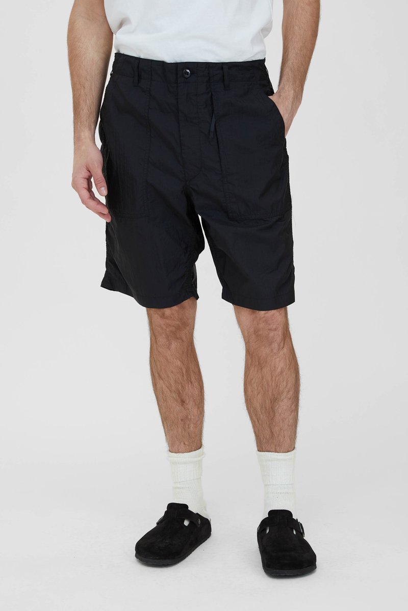Engineered Garments Nylon Micro Ripstop Fatigue Shorts - Black