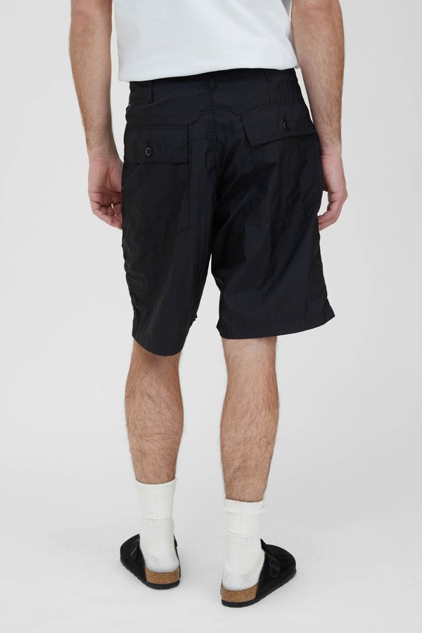 Engineered Garments Nylon Micro Ripstop Fatigue Shorts - Black