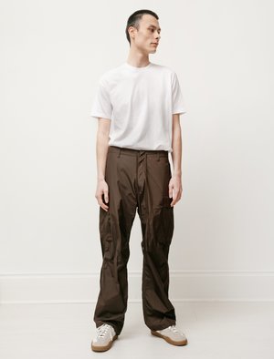 Auralee High Count Light Nylon Fatigue Pants - Dark Brown | Garmentory