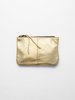 Erica Tanov Elodie Leather Makeup Bag - Gold - Thumbnail 1