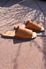 Kalymnos Square Open Toe Slides - Natural Tan - Thumbnail 2