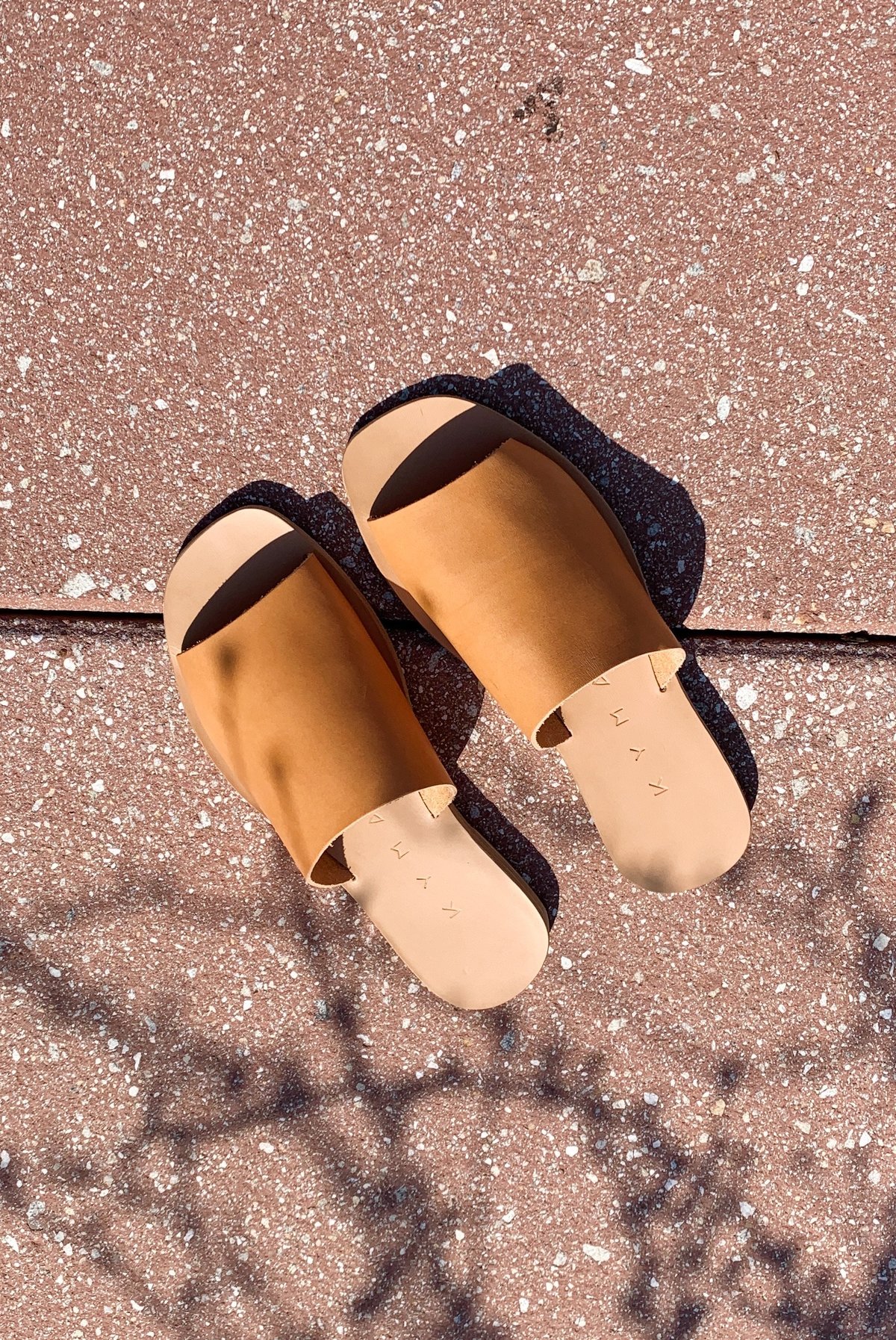 Kalymnos Square Open Toe Slides - Natural Tan - Image 3 of 6