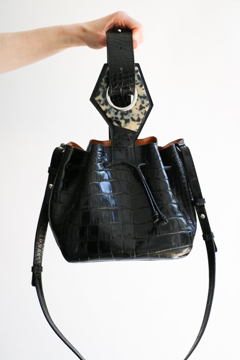 Black Black Small Bucky Crossbody Bag | GANNI CA