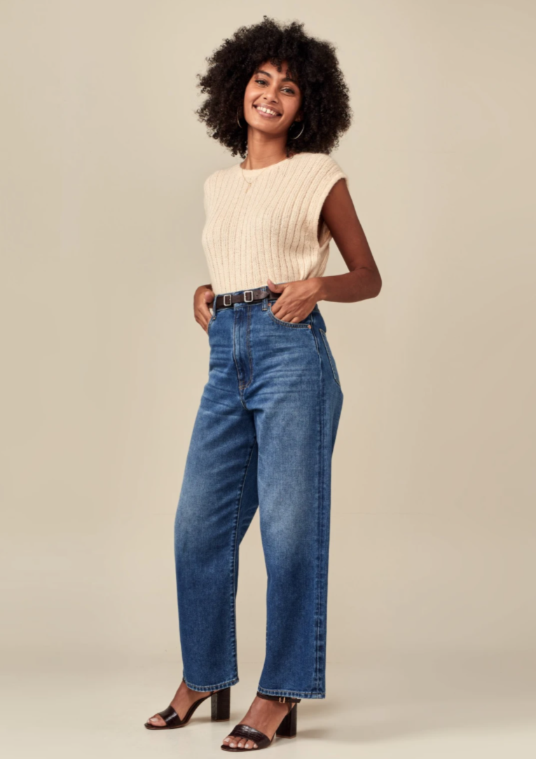Bellerose Poker wide high rise jeans - dark blue