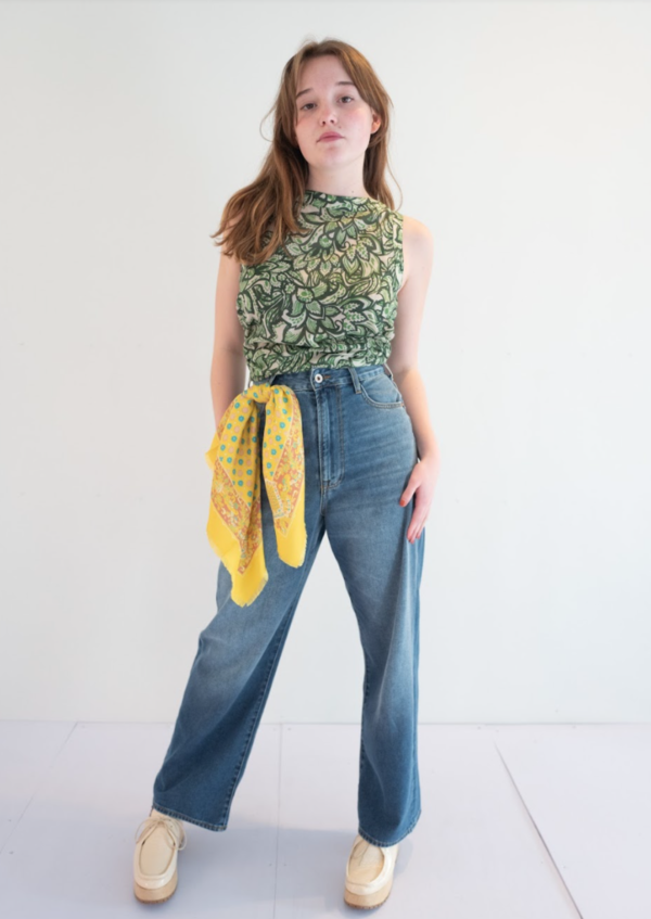 Bellerose Poker high rise/ wide leg jean - black