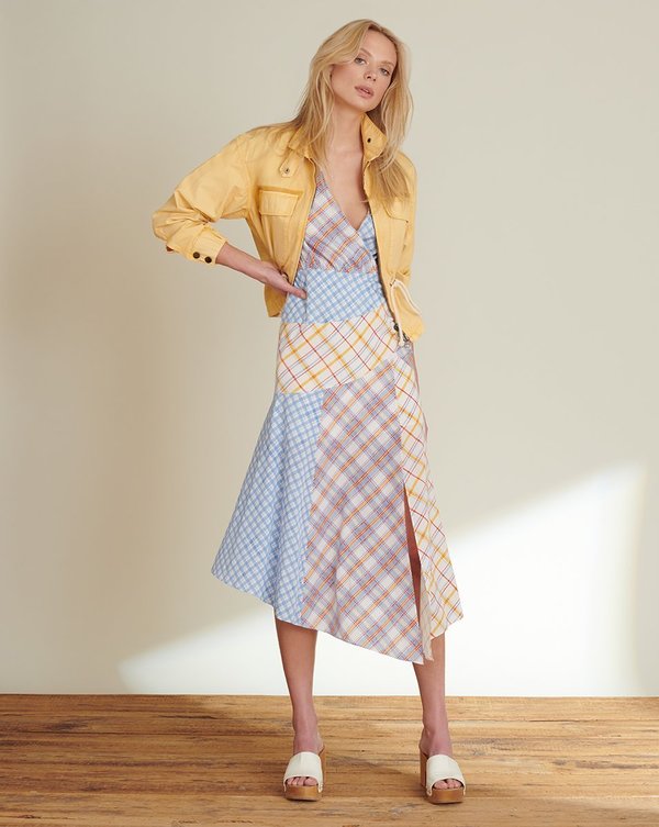 Veronica Beard Roz Drawstring Peplum Jacket - Mustard | Garmentory