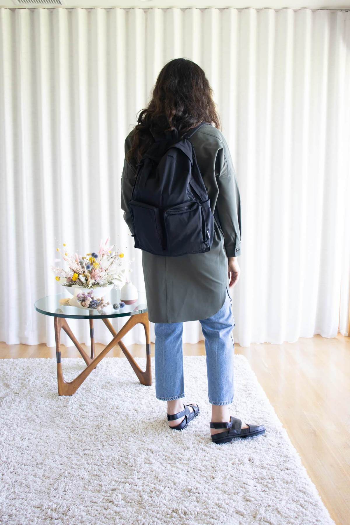 Amiacalva Black Gabardine Backpack - black | Garmentory