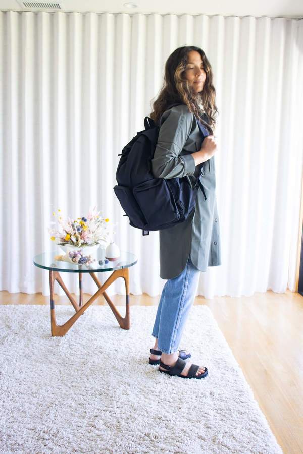 Amiacalva Black Gabardine Backpack - black | Garmentory