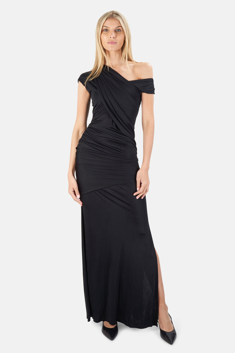Alexander Wang Slinky Long Goddess Dress - Black | Garmentory
