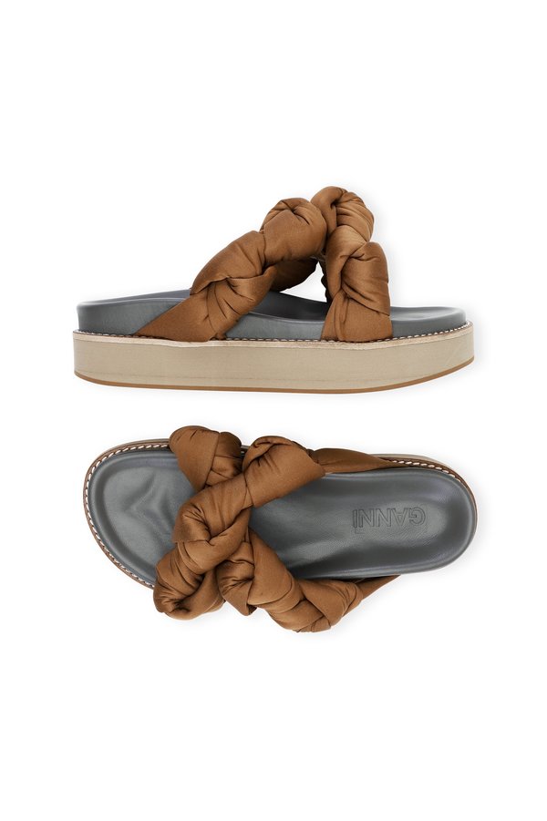 Ganni Recycled Satin Slides Garmentory