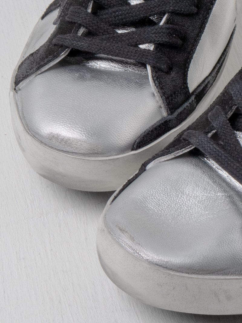 【Golden 】Superstar GMF00101 F000312 60246★正規品★ Men's Super-Star in silver leather