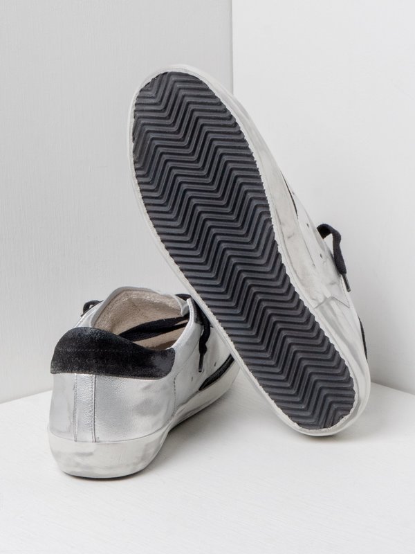 【Golden 】Superstar GMF00101 F000312 60246★正規品★ Men's Super-Star in silver leather