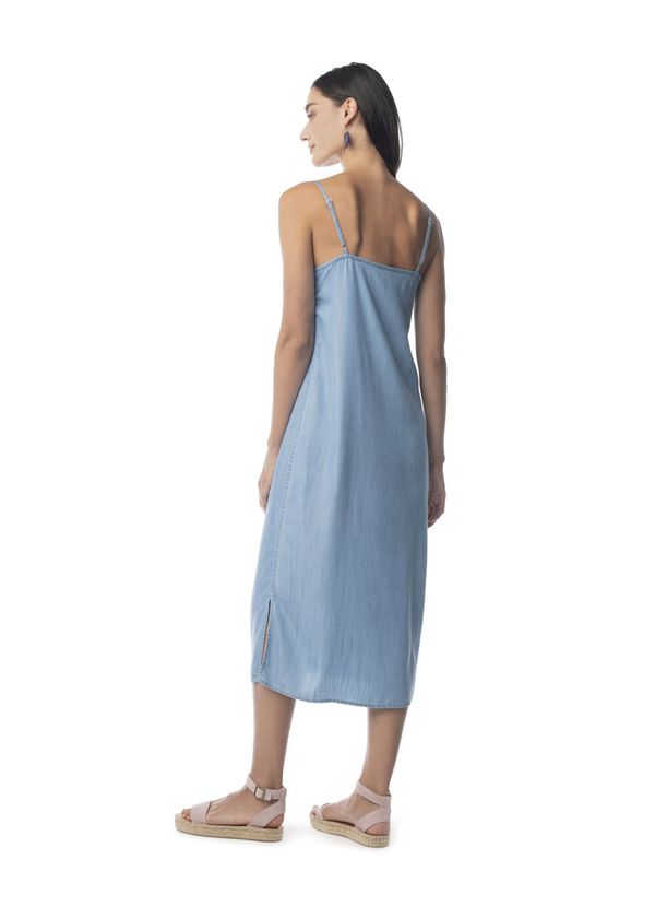 Synergy Organic Bi-coastal slip dress - Light chambray | Garmentory