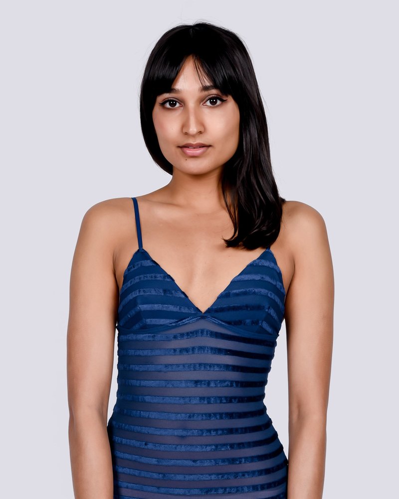 Baserange Mississippi velours body - blue stripe Baserange Mississippi velours body - blue stripe