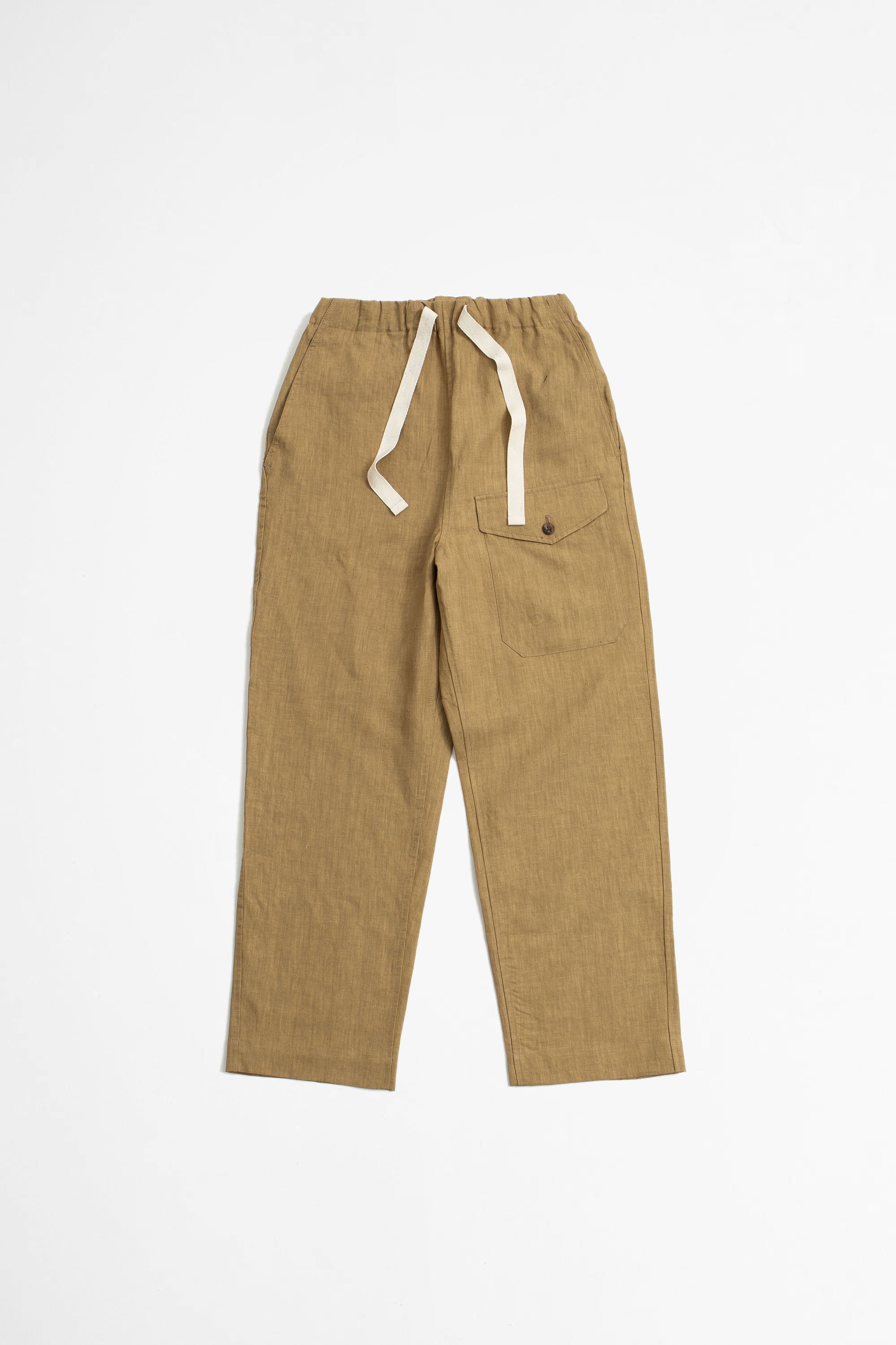 A Vontade Linen British Military Easy Trousers - Khaki Beige 