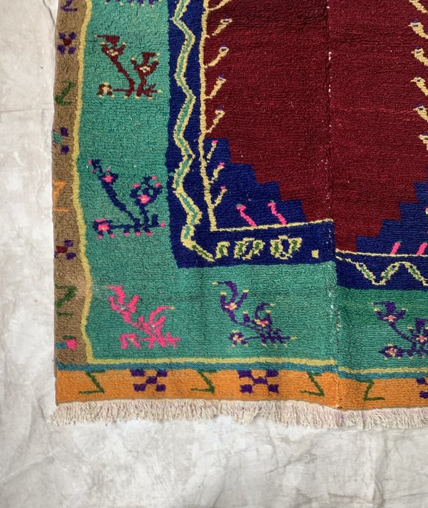 Reworked Vintage Hand knotted Rug Reworked Vintage Hand knotted Rug