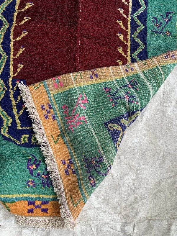 Reworked Vintage Hand knotted Rug Reworked Vintage Hand knotted Rug