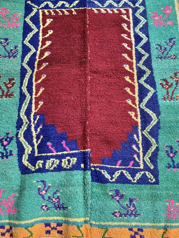 Reworked Vintage Hand knotted Rug Reworked Vintage Hand knotted Rug
