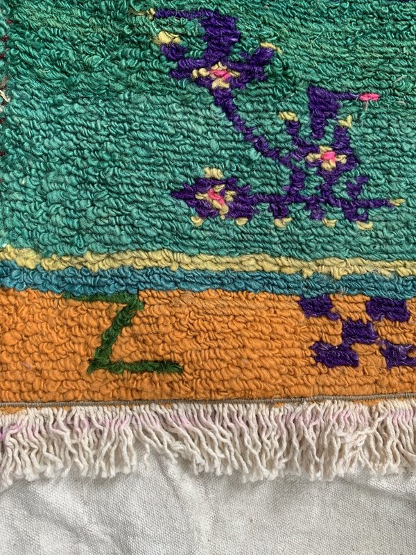 Reworked Vintage Hand knotted Rug Reworked Vintage Hand knotted Rug