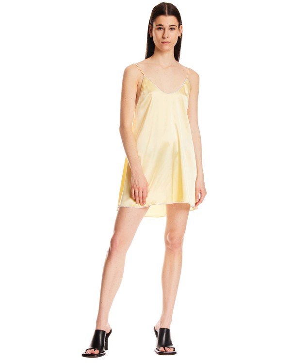 Oseree Slip Dress - yellow | Garmentory