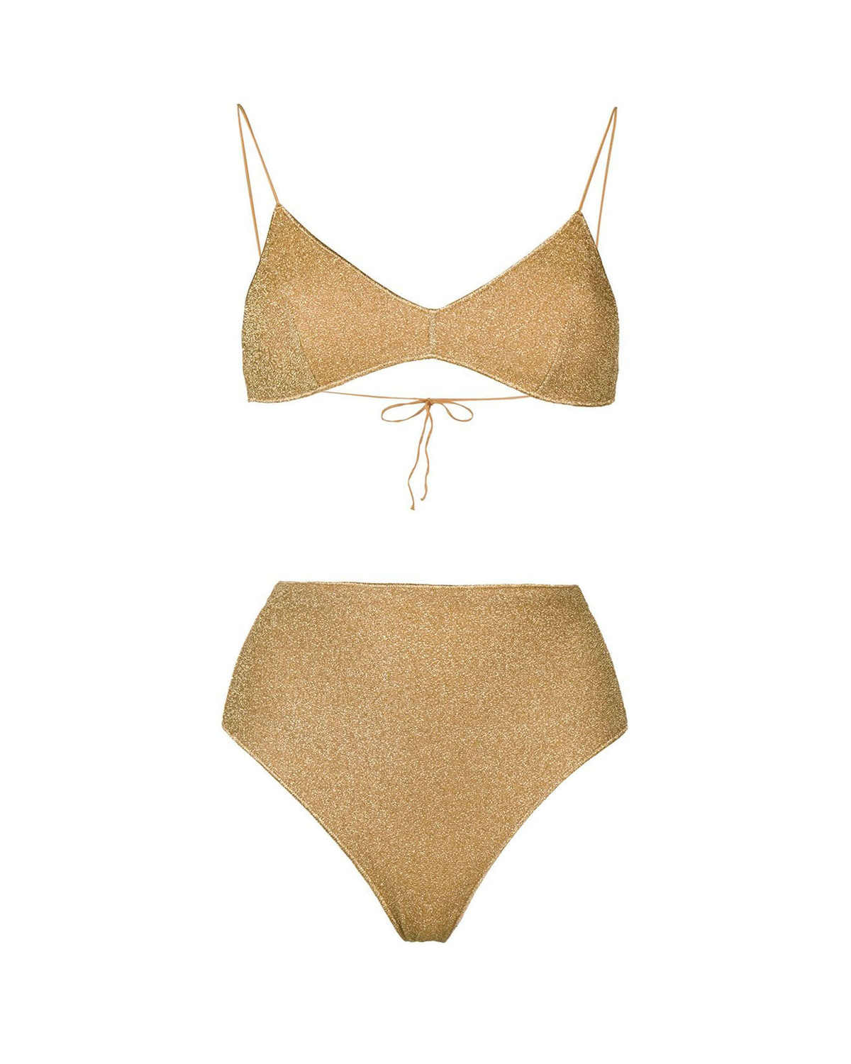 Oseree Lumière High Waist Bikini - gold | Garmentory