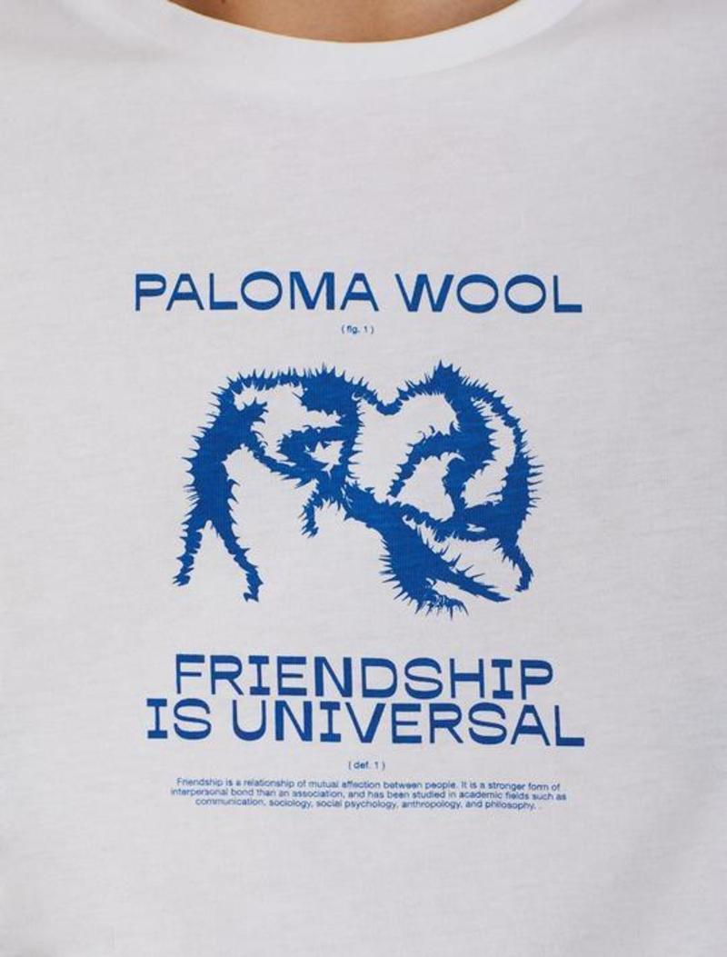 【Paloma Wool】Souvenir Dance  プリントTシャツ Paloma Wool Souvenir Dance T-Shirt - White | Garmentory