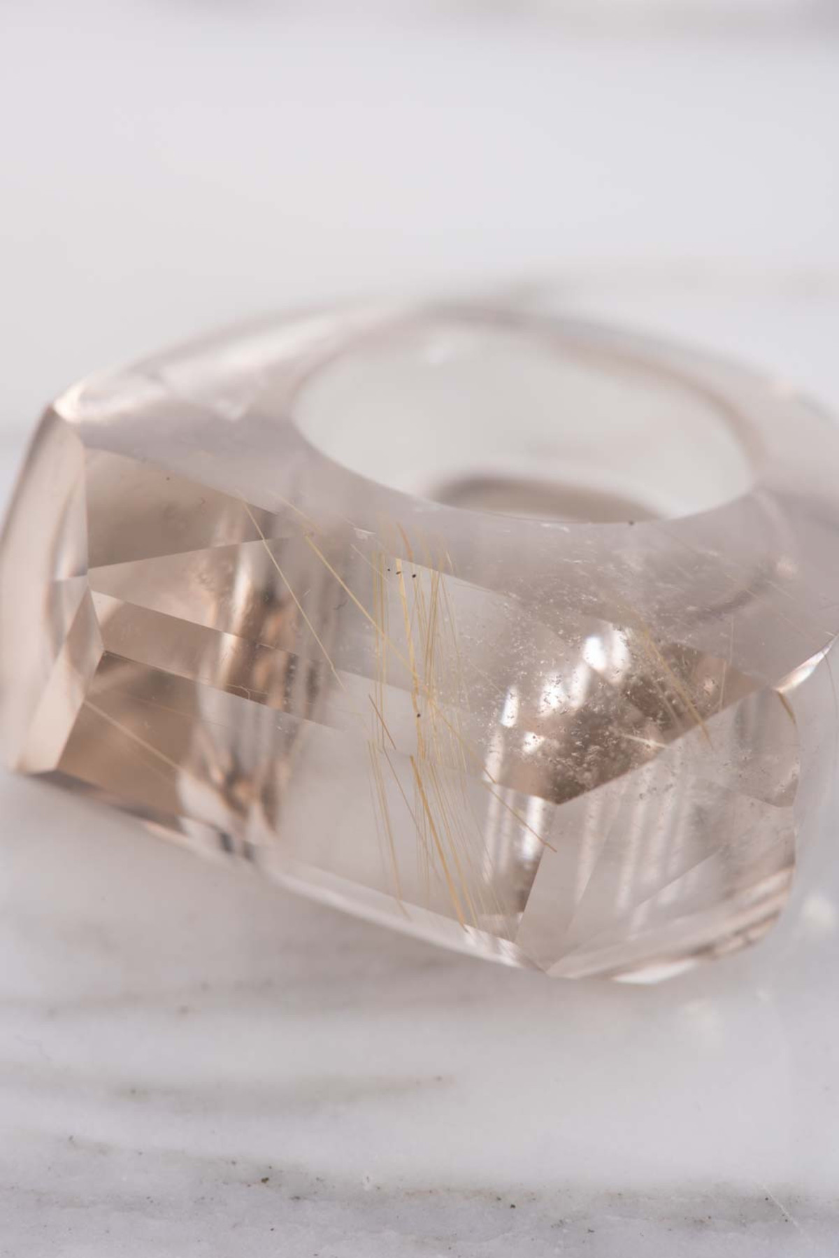 Kathleen Whitaker Rutilated Quartz Rock Ring - Image 1 of 4