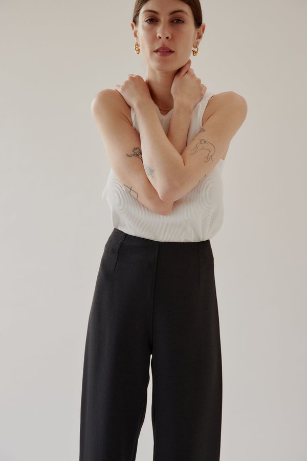 Mina Moi Wool Pant - Black Mina Moi Wool Pant - Black
